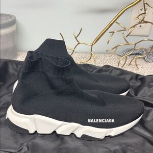 Balenciaga Monochrome Knit Sneakers